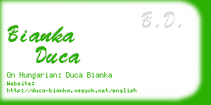 bianka duca business card